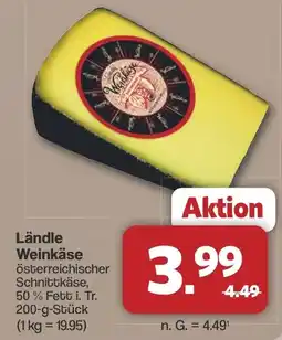 Famila Nord West Ländle Weinkäse Angebot