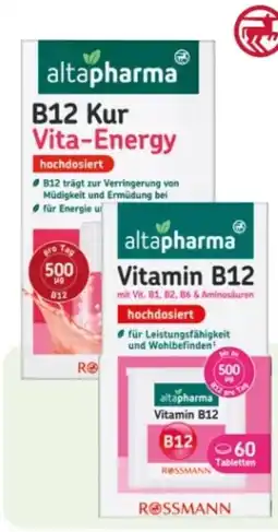 Rossmann Altapharma B12 Kur Vita-Energy hochdosiert Angebot