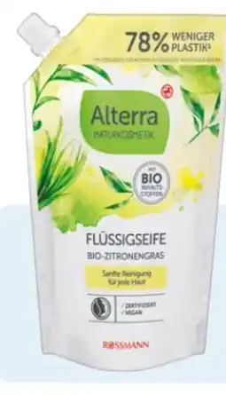 Rossmann Alterra Flüssigseife Bio-Zitronengras Nachfüllbeutel Angebot
