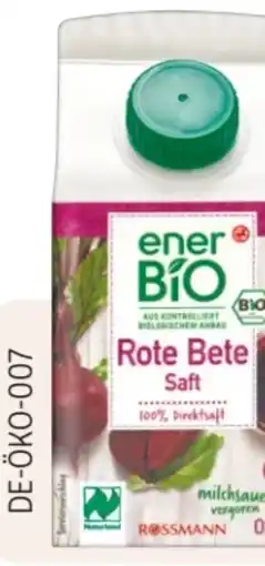Rossmann enerBiO Rote Bete Saft Angebot
