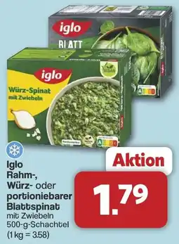 Famila Nord West Iglo Rahm-, Würz- oder portioniebarer Blattspinat Angebot