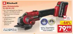 Netto Marken-Discount Akku-Winkelschleifer TC-WS 18 Li Kit Angebot