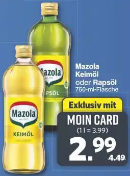 Famila Nord West Mazola Keimöl oder Rapsöl Angebot
