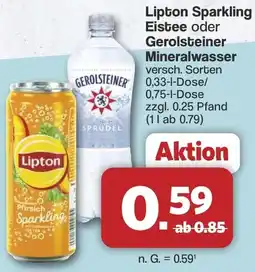 Famila Nord West Lipton Sparkling Eistee oder Gerolsteiner Mineralwasser Angebot