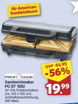 Famila Nord West PROFI COOK Sandwichmaker PC-ST 1092 Angebot