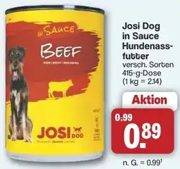 Famila Nord West Josi Dog in Sauce Hundenassfutter Angebot