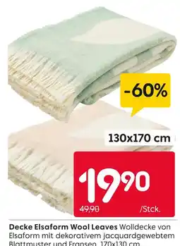 Rusta Elsaform wool leaves wolldecke Angebot