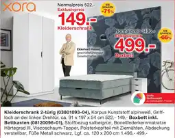 Möbelzentrum Pforzheim Xora kleiderschrank 2-türig Angebot