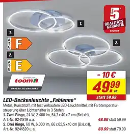 toom Baumarkt Toom led-deckenleuchte fabienne zwei ringe Angebot