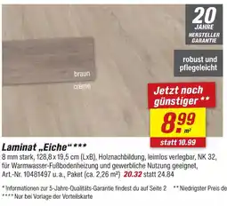 toom Baumarkt Laminat eiche Angebot
