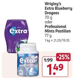 Rossmann Wrigley's extra blueberry dragees Angebot