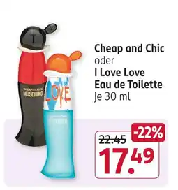 Rossmann Moschino cheap and chic odet i love love eau de toilette Angebot