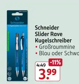 Rossmann Schneider slider rave kugelschreiber Angebot