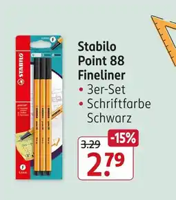 Rossmann Stabilo point 88 fineliner Angebot