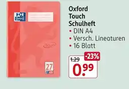 Rossmann Oxford touch schulheft Angebot