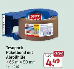 Rossmann Tesa tesapack paketband mit abrollhilfe Angebot