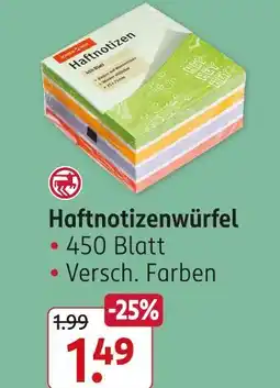 Rossmann Haftnotizenwürfel Angebot
