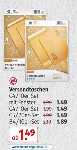 Rossmann Versandtaschen c4/10er-set mit fenster Angebot