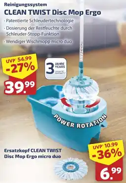 Famila Nord West LEIFHEIT Reinigungssystem CLEAN TWIST Disc Mop Ergo Angebot