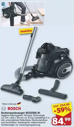 Famila Nord West BOSCH Bodenstaubsauger BGS05BL1H Angebot