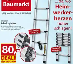 Sonderpreis Baumarkt DRABEST Teleskopleiter Angebot