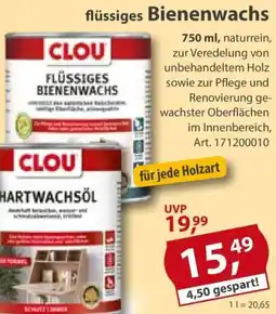Sonderpreis Baumarkt CLOU flüssiges Bienenwachs Angebot