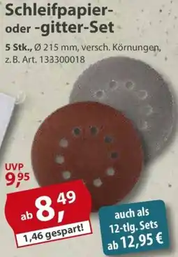 Sonderpreis Baumarkt Schleifpapier oder -gitter-Set Angebot