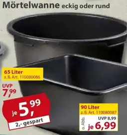 Sonderpreis Baumarkt Mörtelwanne eckig oder rund Angebot
