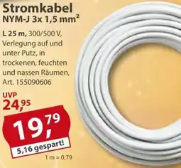 Sonderpreis Baumarkt Stromkabel NYM-J 3x 1,5 mm² Angebot