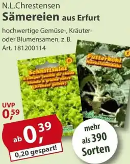 Sonderpreis Baumarkt N.L.Chrestensen Sämereien aus Erfurt Angebot
