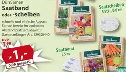 Sonderpreis Baumarkt DürrSamen Saatband oder -Scheiben Angebot