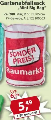 Sonderpreis Baumarkt Gartenabfallsack ,,Mini-Big-Bag" Angebot