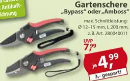 Sonderpreis Baumarkt Gartenschere ,,Bypass" oder „Amboss" Angebot