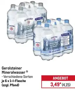 METRO Gerolsteiner Mineralwasser Angebot
