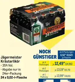 METRO Jägermeister Kräuterlikör Angebot