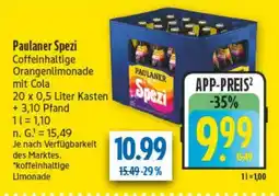 diska Paulaner Spezi Coffeinhaltige Orangenlimonade mit Cola Angebot