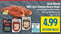 diska Gut & Günstig BBQ's Best Schweine Nacken Steaks Angebot