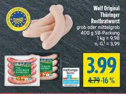 diska Wolf Original Thüringer Rostbratwurst Angebot