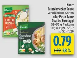 diska Knorr Feinschmecker Sauce oder Pasta Sauce Quattro Formaggi Angebot