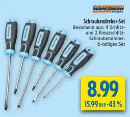 diska BRUDER MANNESMANN WERKZEUGE Schraubendreher-Set Angebot