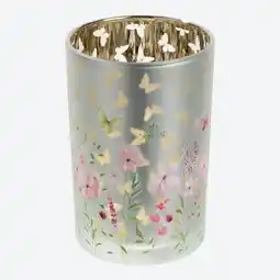 NKD Kerzenglas im Frühlings-Design, ca. 18x12 cm Angebot