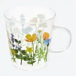 NKD Glastasse mit Blumen-Motiv, Ø ca. 9,3 cm Angebot