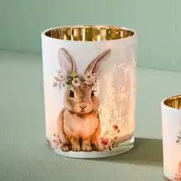 NKD Kerzenglas mit Hasenmotiv Angebot