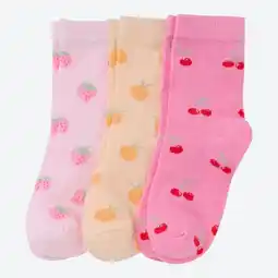 NKD Kinder-Mädchen-Socken mit Früchte-Motiven, 3er-Pack Angebot