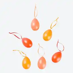 NKD Deko-Eier aus Kunststoff, 6er-Pack, Ø ca. 4x6 cm Angebot