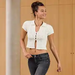 NKD Damen-T-Shirt mit Ajourmuster Angebot