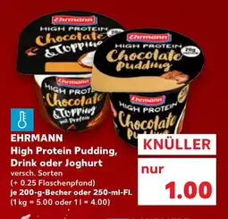 Kaufland EHRMANN High Protein Pudding, Drink oder Joghurt Angebot