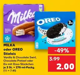Kaufland MILKA oder OREO Stieleis Angebot