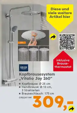 Globus Baumarkt GROHE Kopfbrausesystem 'Vitalio Joy 260" Angebot