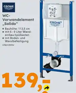 Globus Baumarkt GROHE WC- Vorwandelement ,,Solido" Angebot